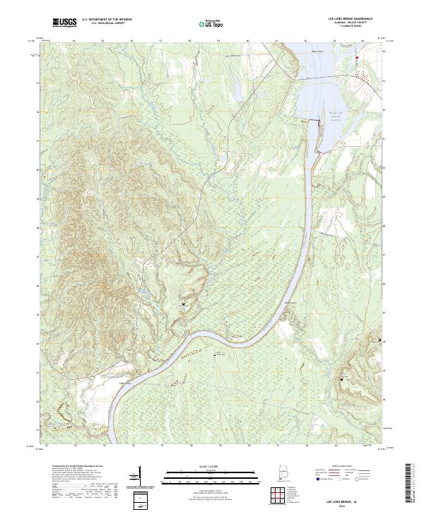 Lee Long Bridge topographic map thumbnail