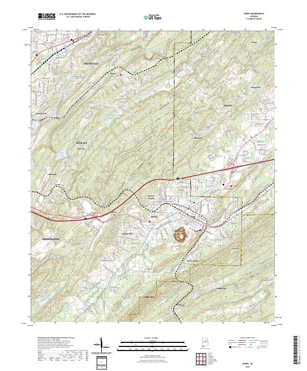 Leeds topographic map thumbnail