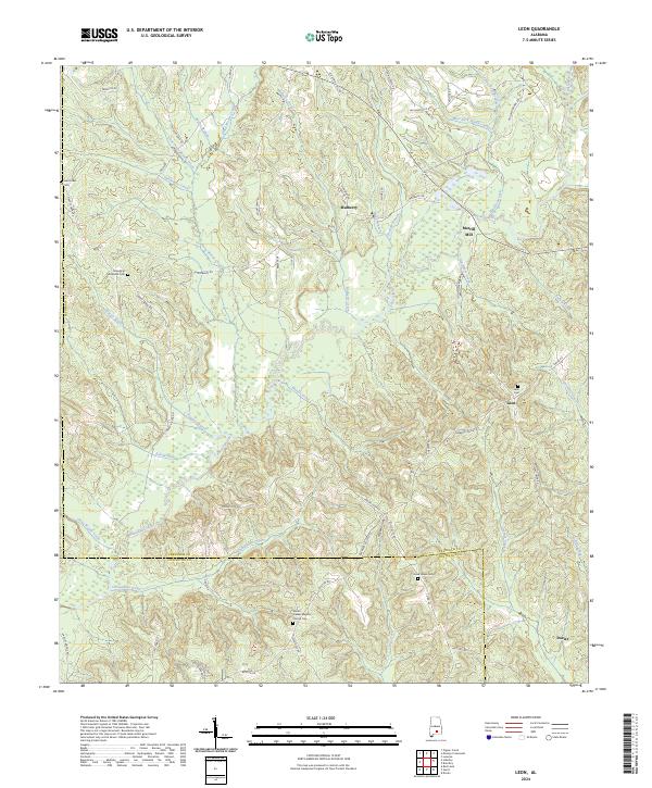 Leon topographic map thumbnail