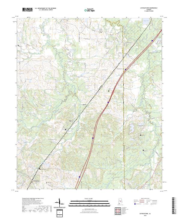 Letohatchee topographic map thumbnail