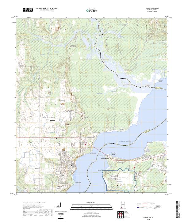 Lillian topographic map thumbnail