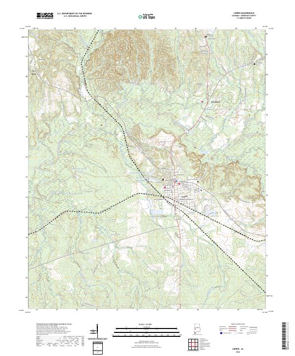Linden topographic map thumbnail