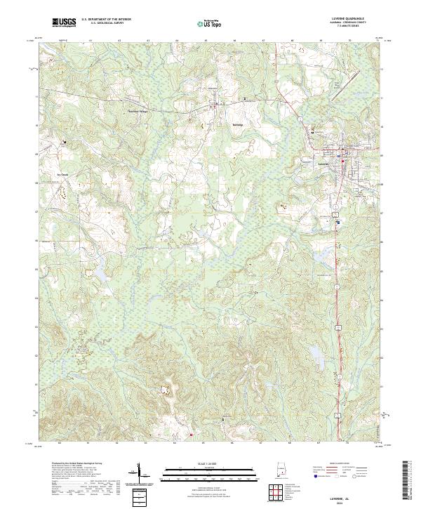 Luverne topographic map thumbnail