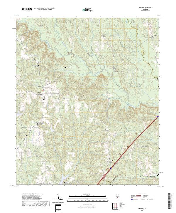 Lyeffion topographic map thumbnail