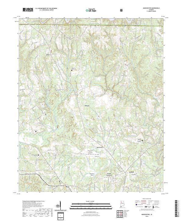 Manchester topographic map thumbnail