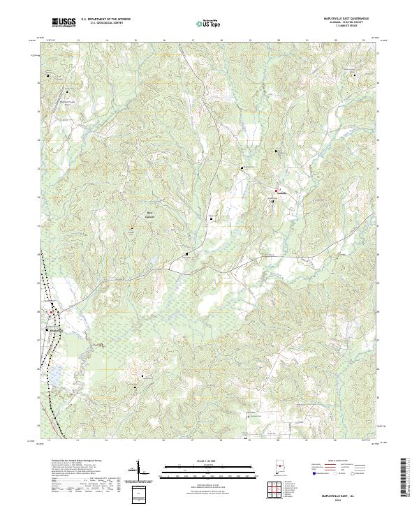 Maplesville East topographic map thumbnail