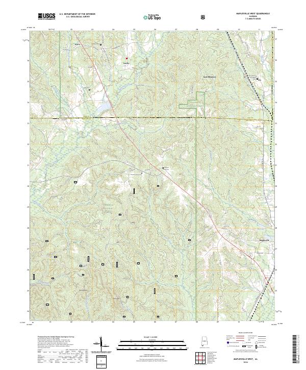 Maplesville West topographic map thumbnail