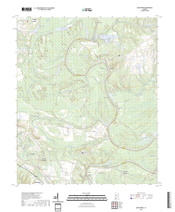 Mason Bend topographic map thumbnail