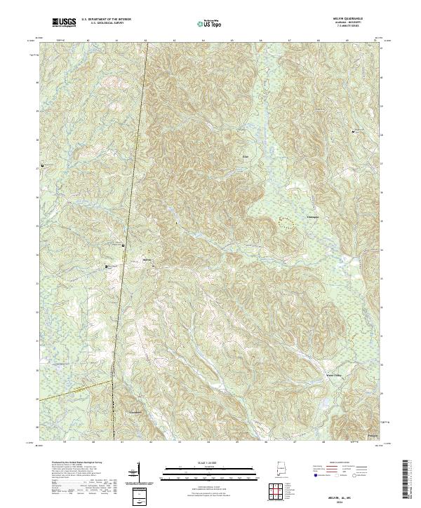 Melvin topographic map thumbnail