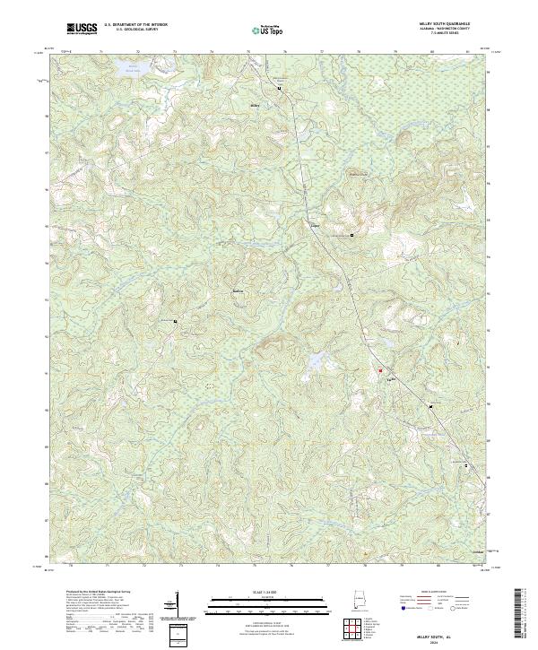 Millry South topographic map thumbnail