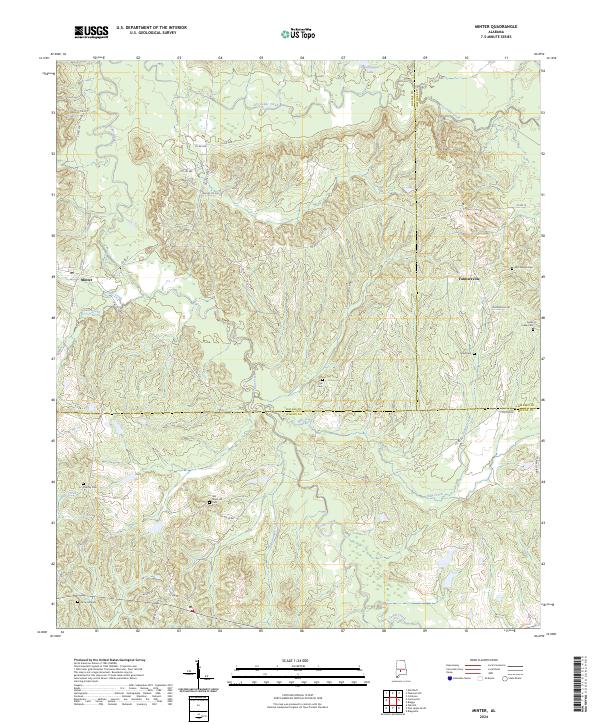 Minter topographic map thumbnail