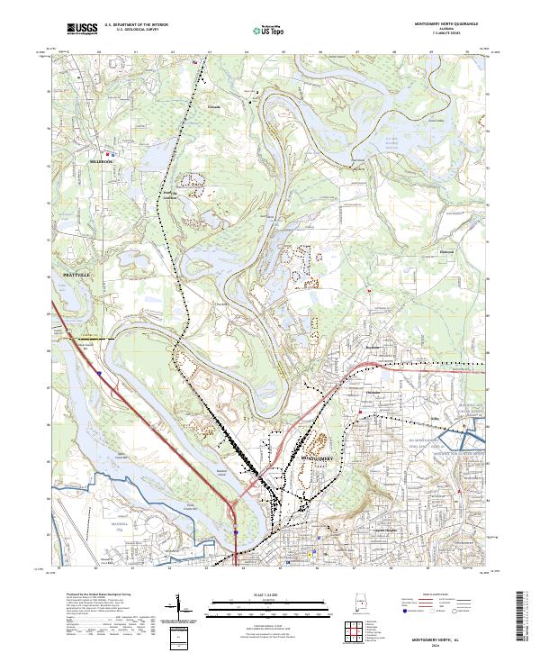 Montgomery North topographic map thumbnail