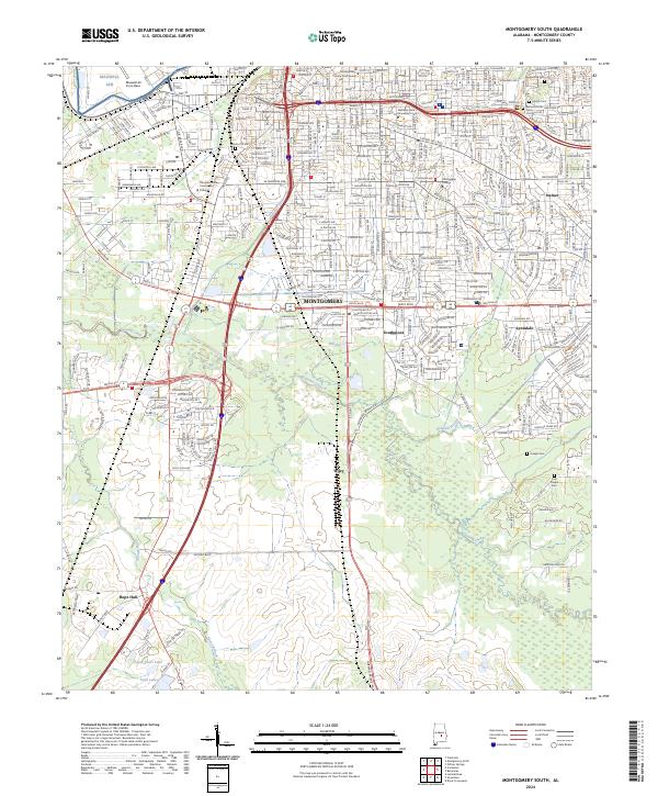 Montgomery South topographic map thumbnail