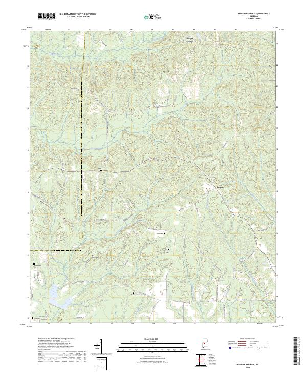 Morgan Springs topographic map thumbnail