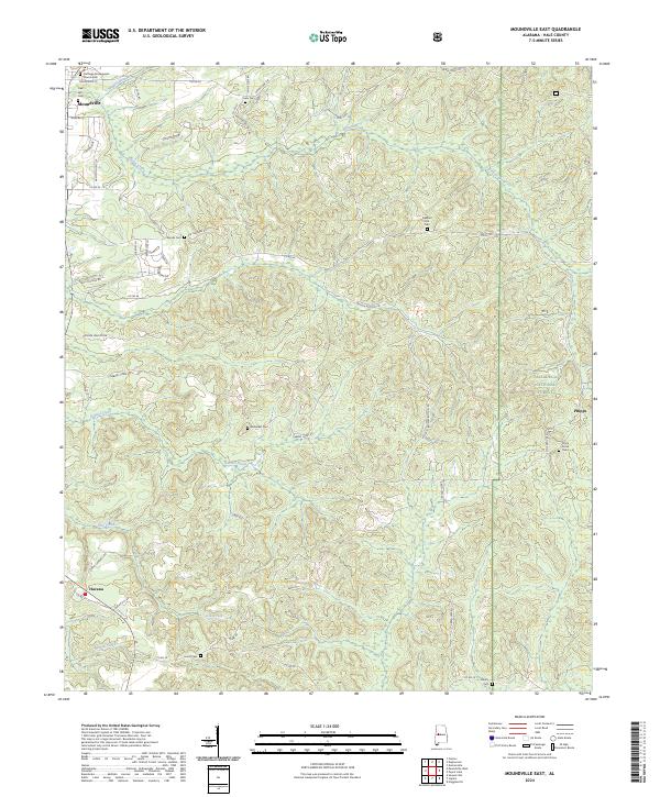 Moundville East topographic map thumbnail