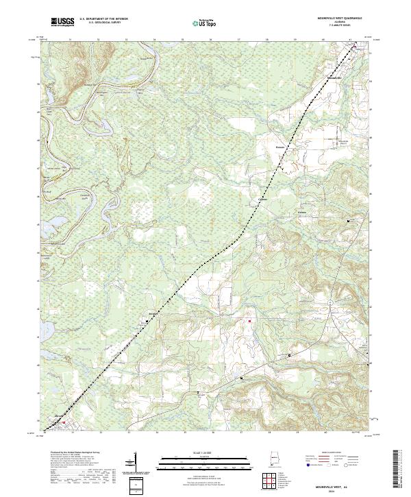 Moundville West topographic map thumbnail