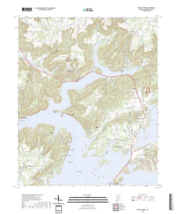 Mount Carmel topographic map thumbnail