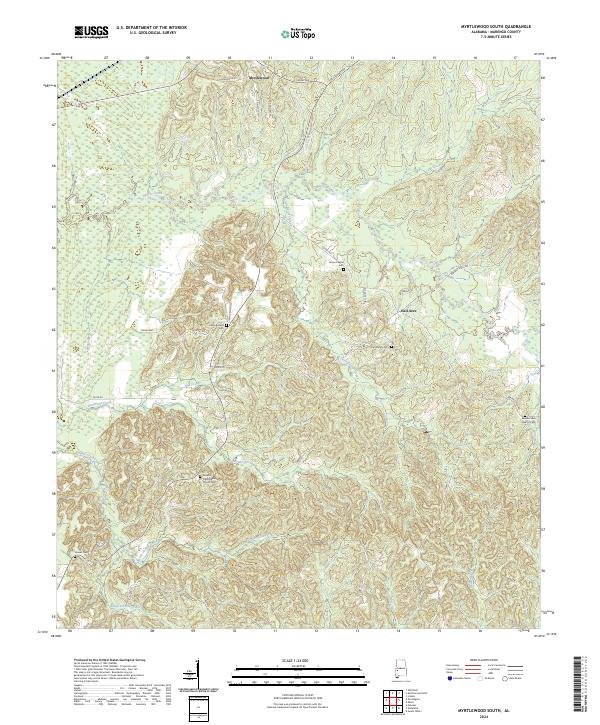 Myrtlewood South topographic map thumbnail