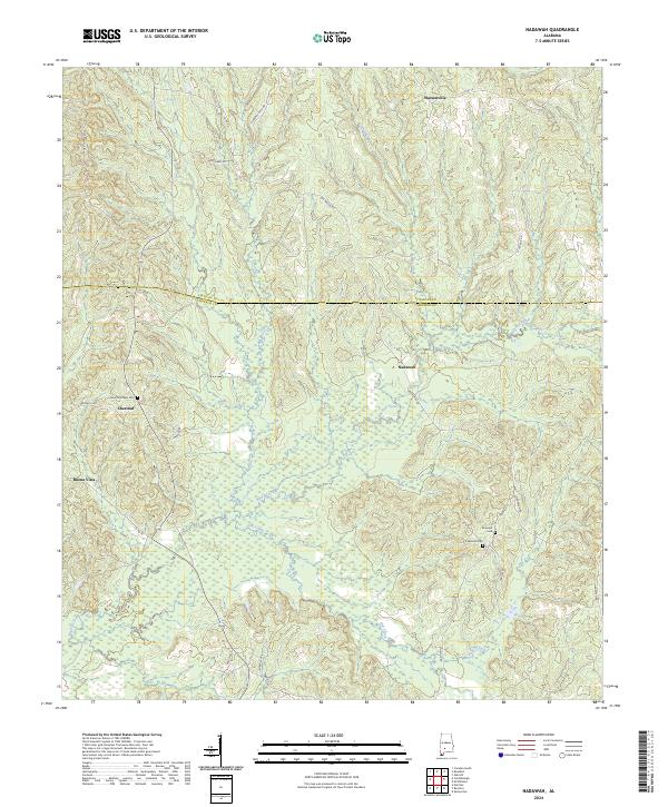 Nadawah topographic map thumbnail