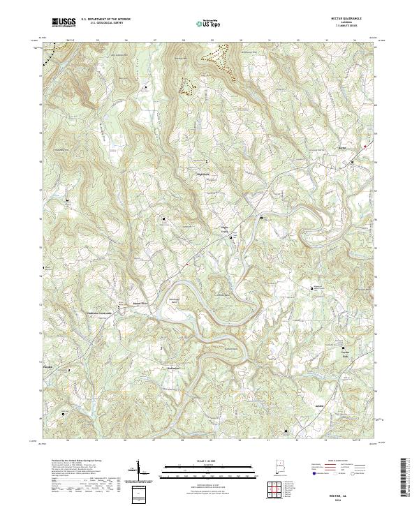 Nectar topographic map thumbnail