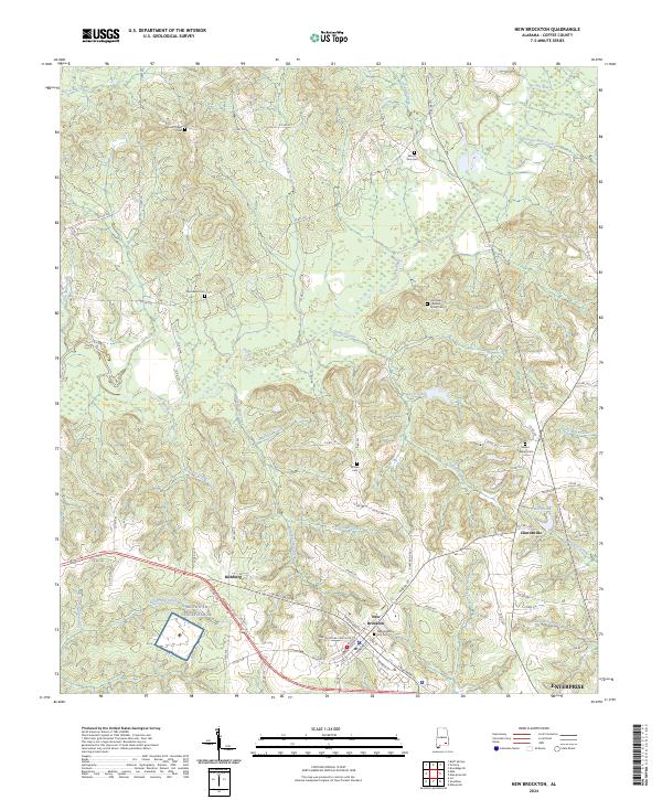 New Brockton topographic map thumbnail