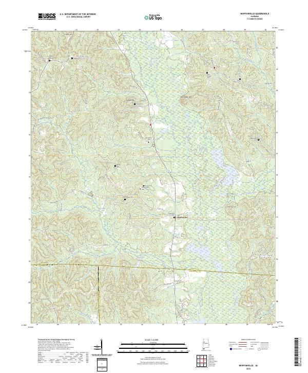 Newtonville topographic map thumbnail