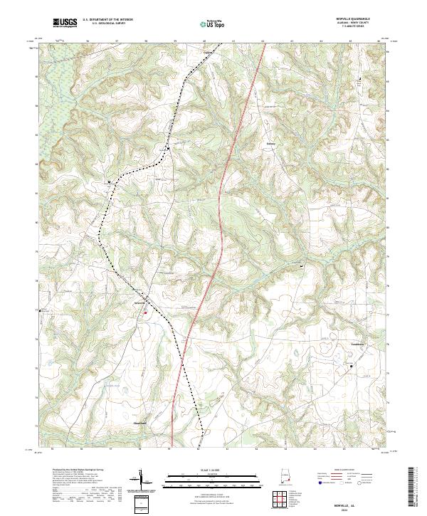 Newville topographic map thumbnail