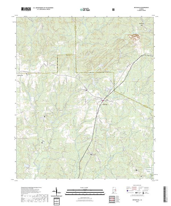 Notasulga topographic map thumbnail