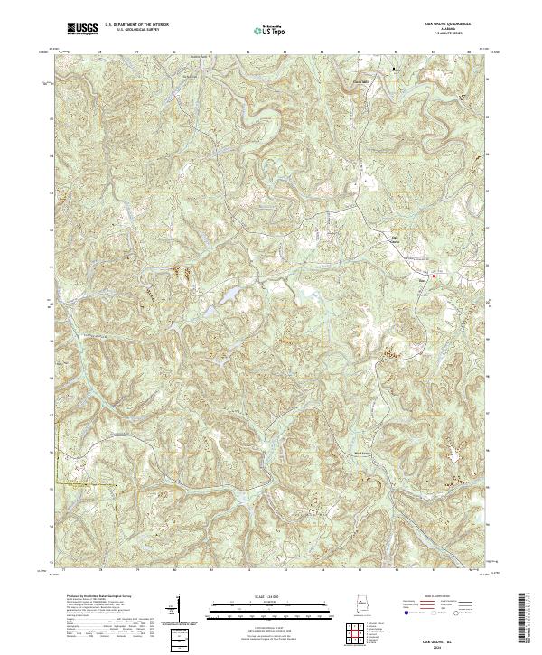 Oak Grove topographic map thumbnail