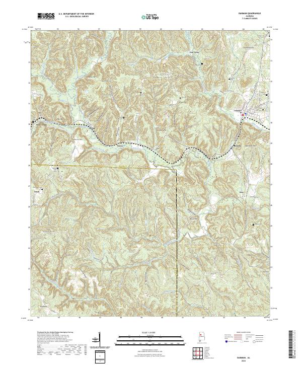 Oakman topographic map thumbnail