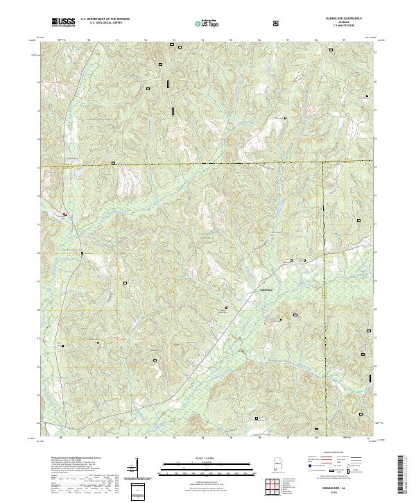 Oakmulgee topographic map thumbnail