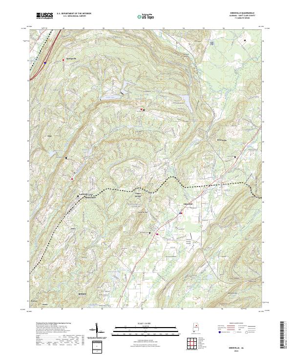 Odenville topographic map thumbnail