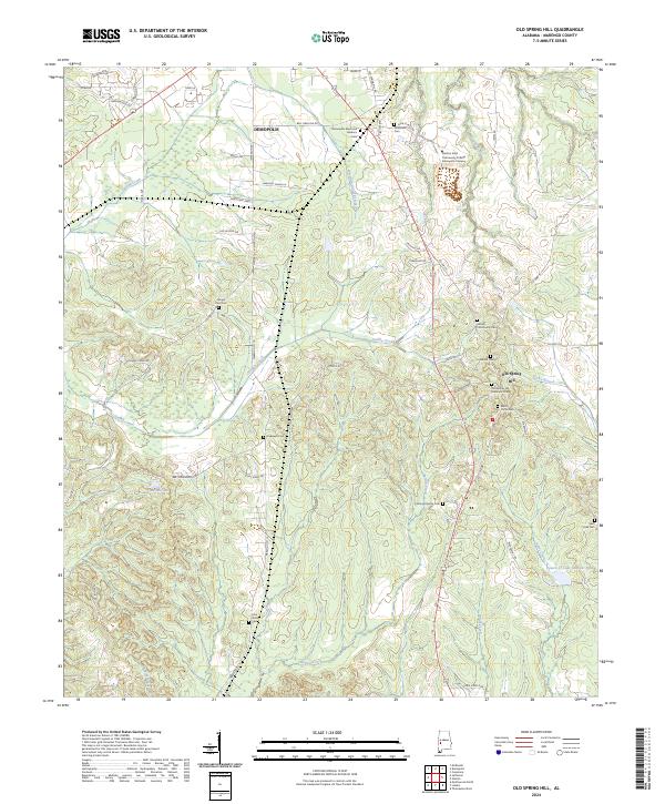 Old Spring Hill topographic map thumbnail