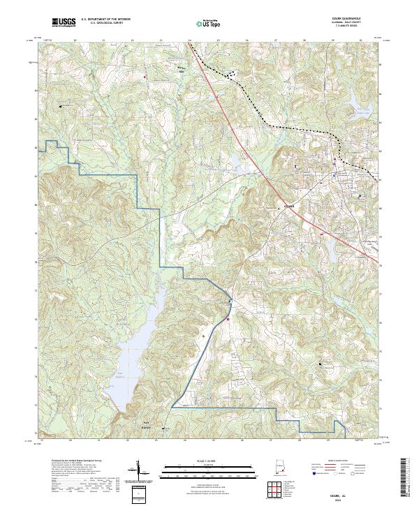 Ozark topographic map thumbnail