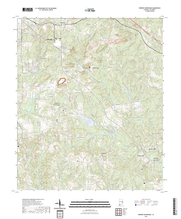 Parkers Crossroads topographic map thumbnail