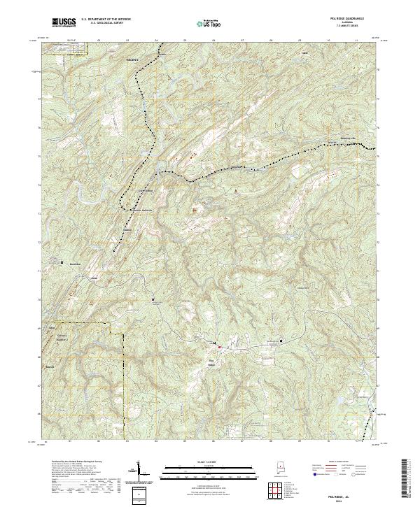 Pea Ridge topographic map thumbnail