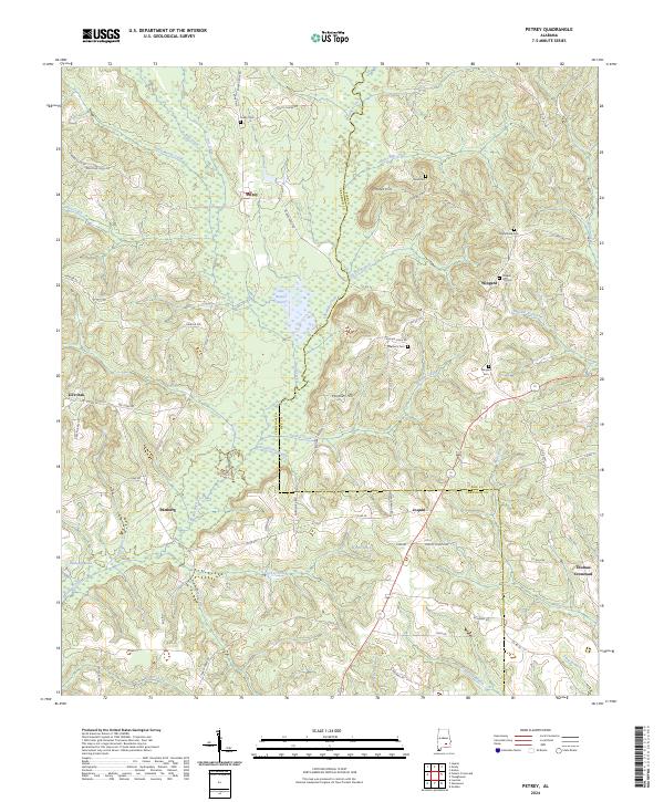 Petrey topographic map thumbnail