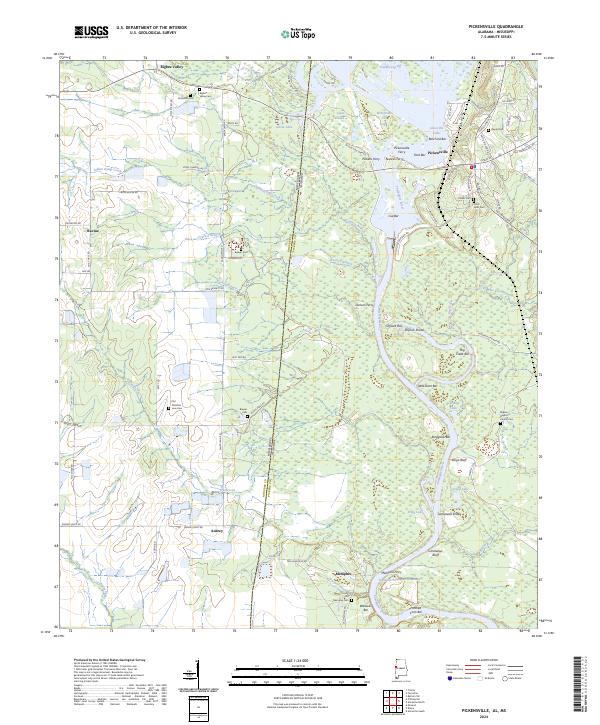 Pickensville topographic map thumbnail