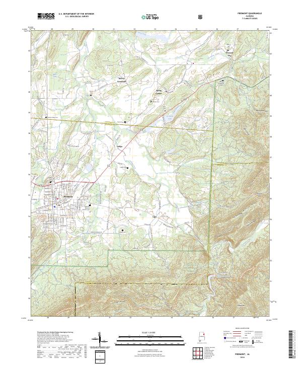 Piedmont topographic map thumbnail