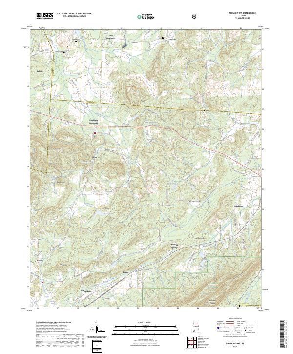 Piedmont NW topographic map thumbnail