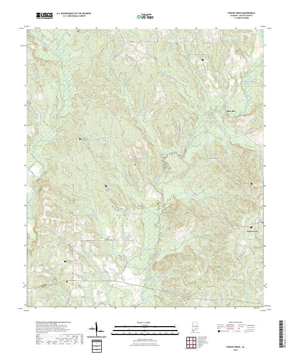 Pigeon Creek topographic map thumbnail