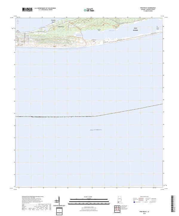 Pine Beach 2024 topographic map thumbnail