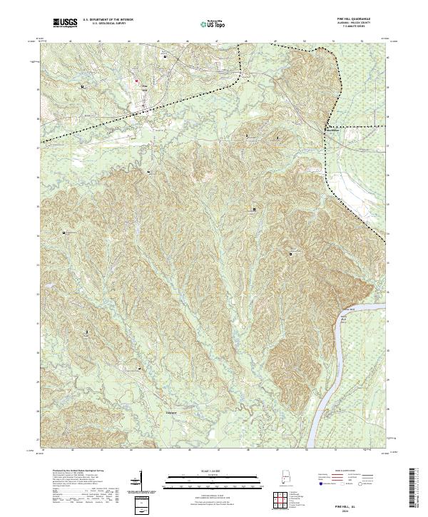 Pine Hill topographic map thumbnail
