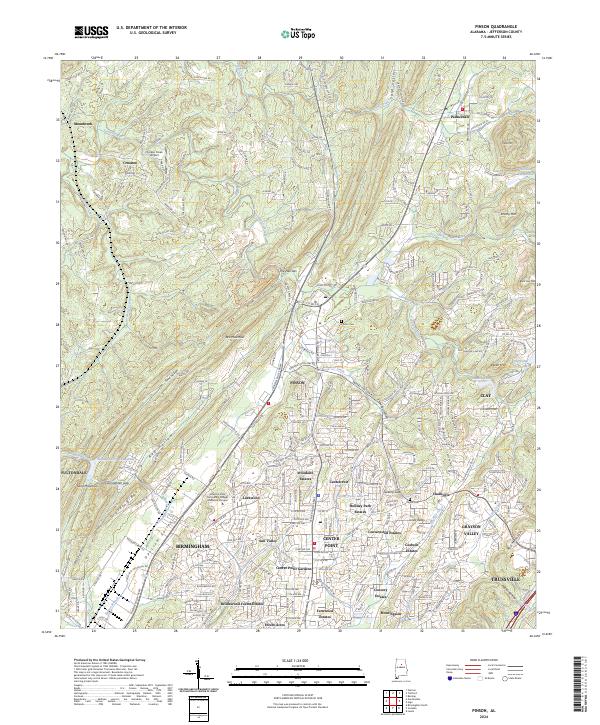Pinson 2024 topographic map thumbnail