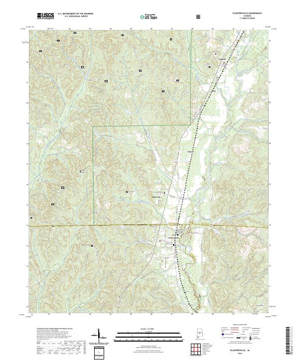 Plantersville topographic map thumbnail