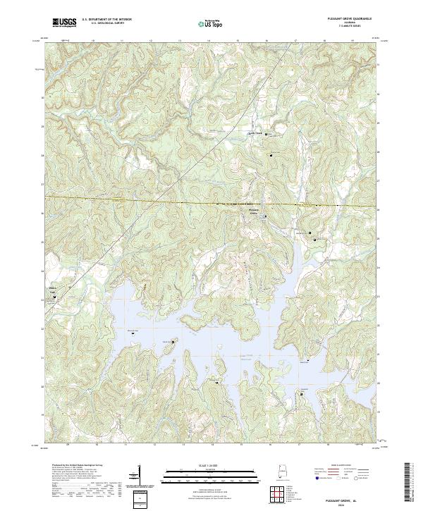 Pleasant Grove topographic map thumbnail