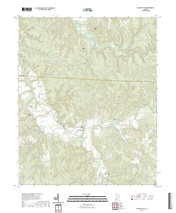 Pleasant Site topographic map thumbnail