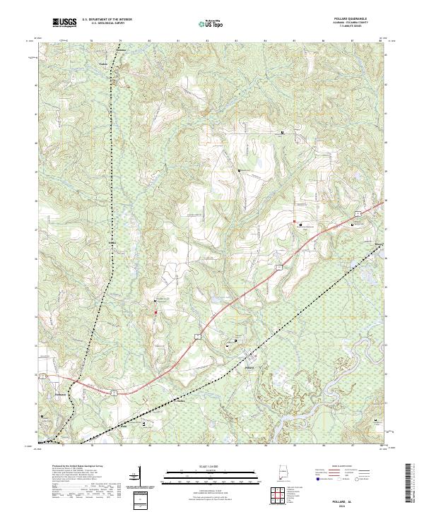 Pollard topographic map thumbnail