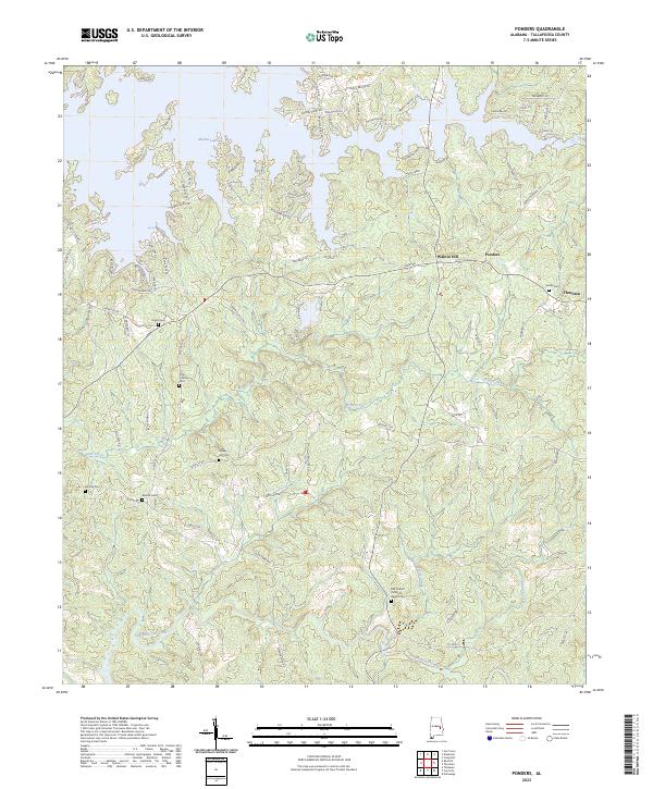 Ponders 2023 topographic map thumbnail