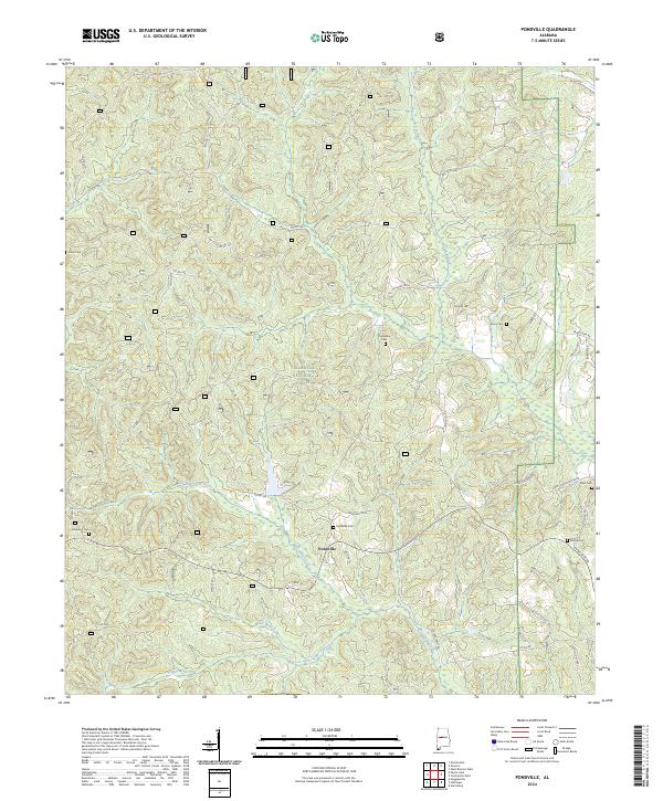 Pondville topographic map thumbnail